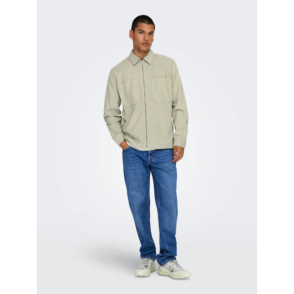ONLY & SONS Langarmhemd »ONSALP 14W RLX 2PKT WASHD CORD LS ZIP« ▷ Bestellen