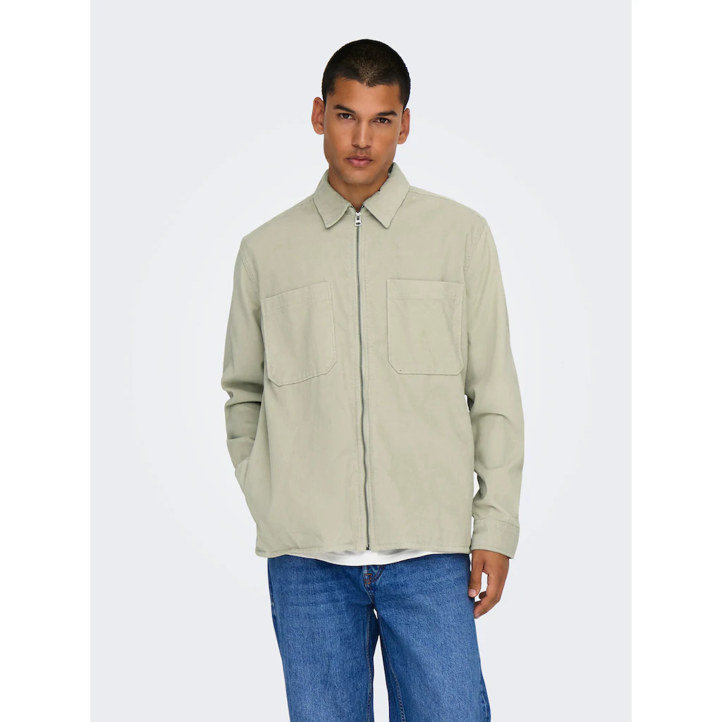 ONLY & SONS Langarmhemd »ONSALP 14W RLX 2PKT WASHD CORD LS ZIP« ▷ bestellen