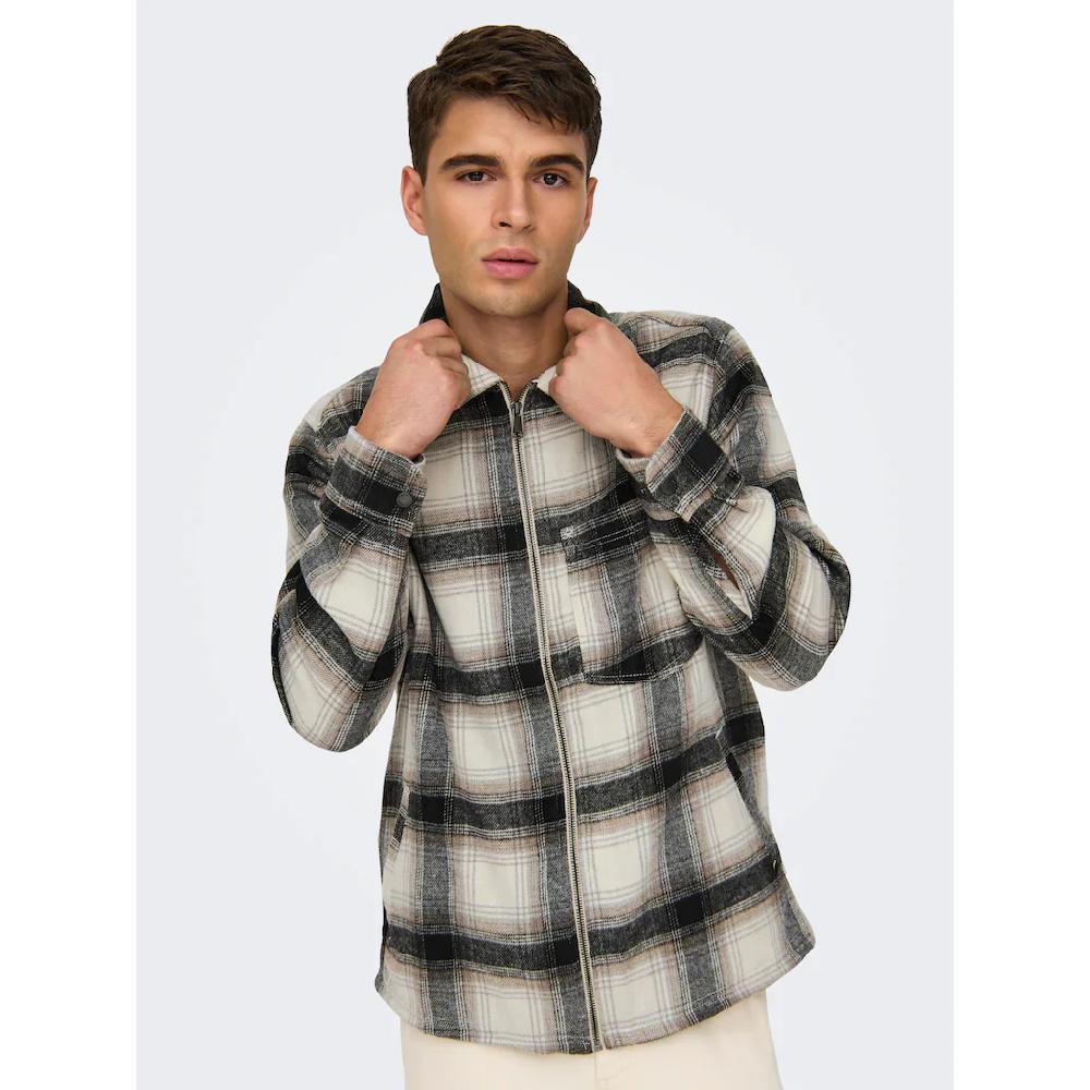 ONLY & SONS Langarmhemd »ONSAUSTIN WOOL ZIP OVERSHIRT« ▷ Für