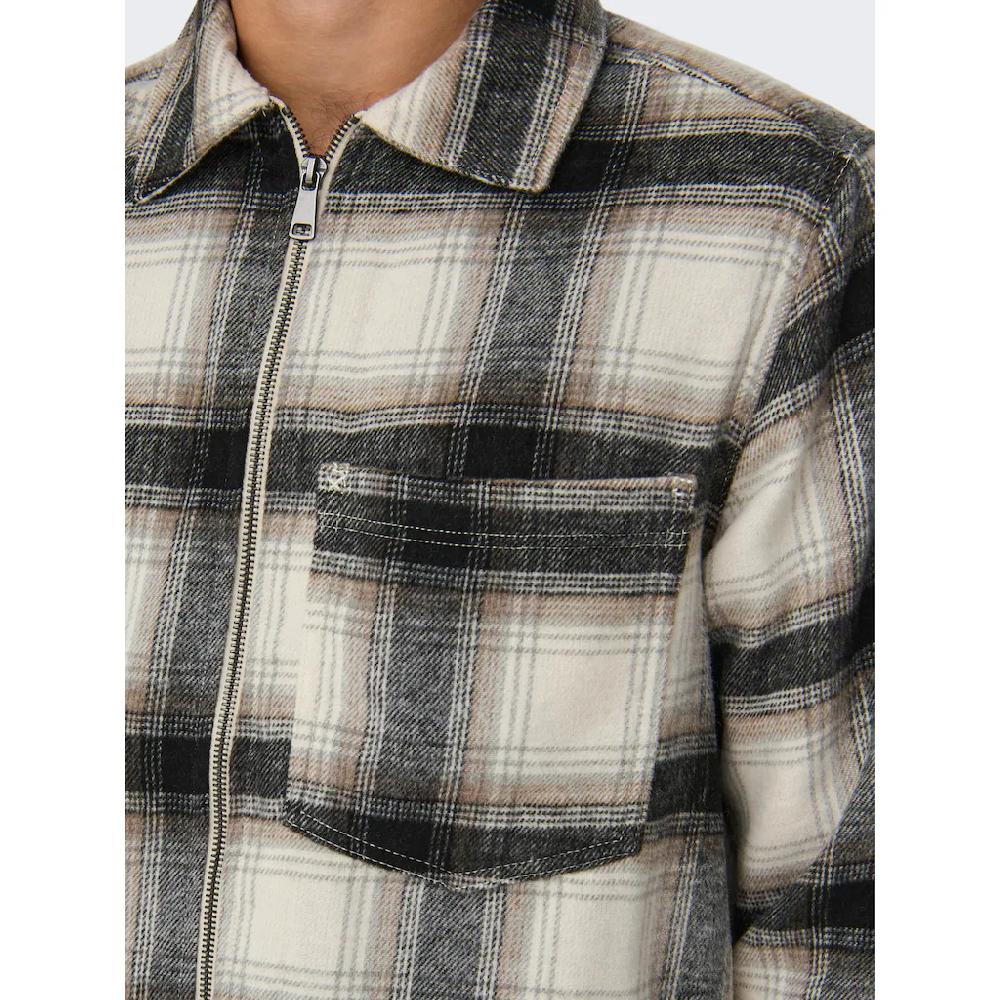 ONLY & SONS Langarmhemd »ONSAUSTIN WOOL ZIP OVERSHIRT« ▷ Für