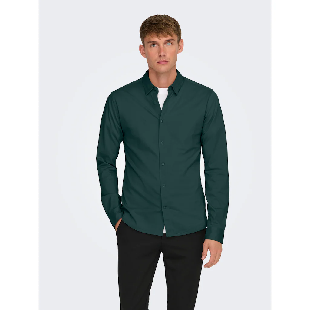 ONLY & SONS Langarmhemd »ONSROBIN B/U LS STRETCH SHIRT NOOS« ▷ Bestellen