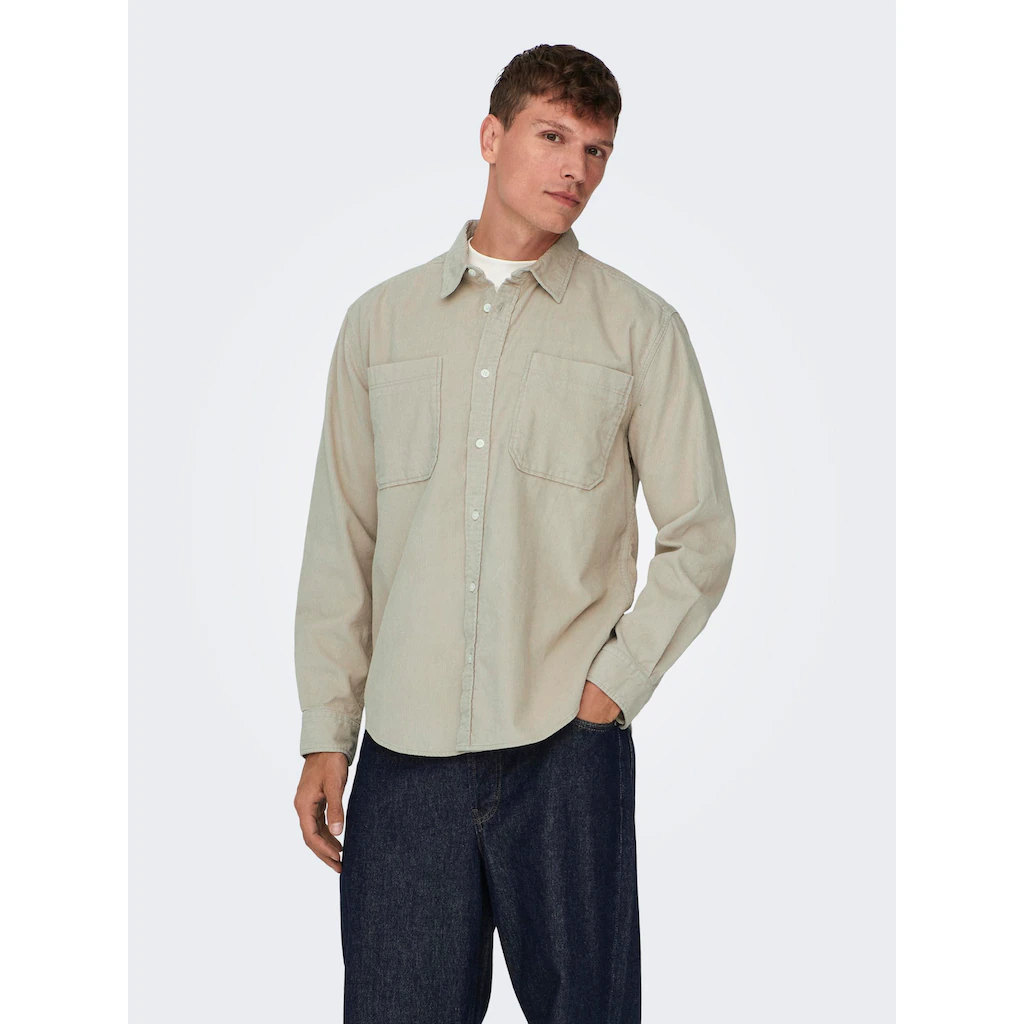 ONLY & SONS Langarmhemd »OS ONSALP RLX 2PKT WASHD COR« ▷ bestellen