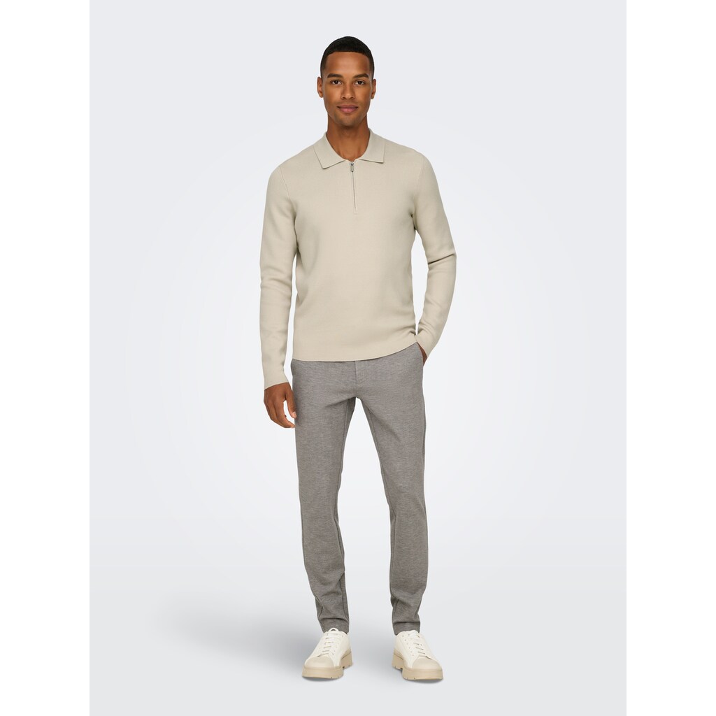 ONLY & SONS Polokragenpullover »ONSCOOPER REG LS 12 HALF ZIP POLO« ▷ Kaufen