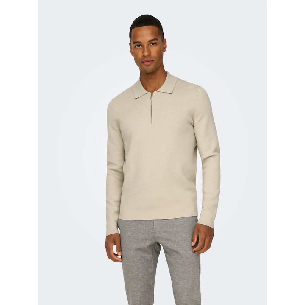 ONLY & SONS Polokragenpullover »ONSCOOPER REG LS 12 HALF ZIP POLO« ▷ kaufen