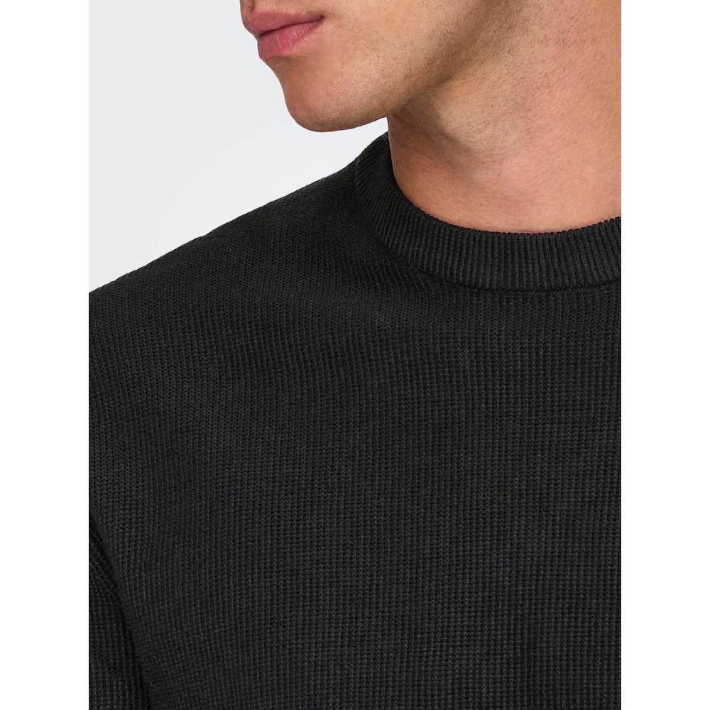 ONLY & SONS Rundhalspullover »ONSTONY DS 12 LS WAFFLE CREW KNIT« ▷ Kaufen