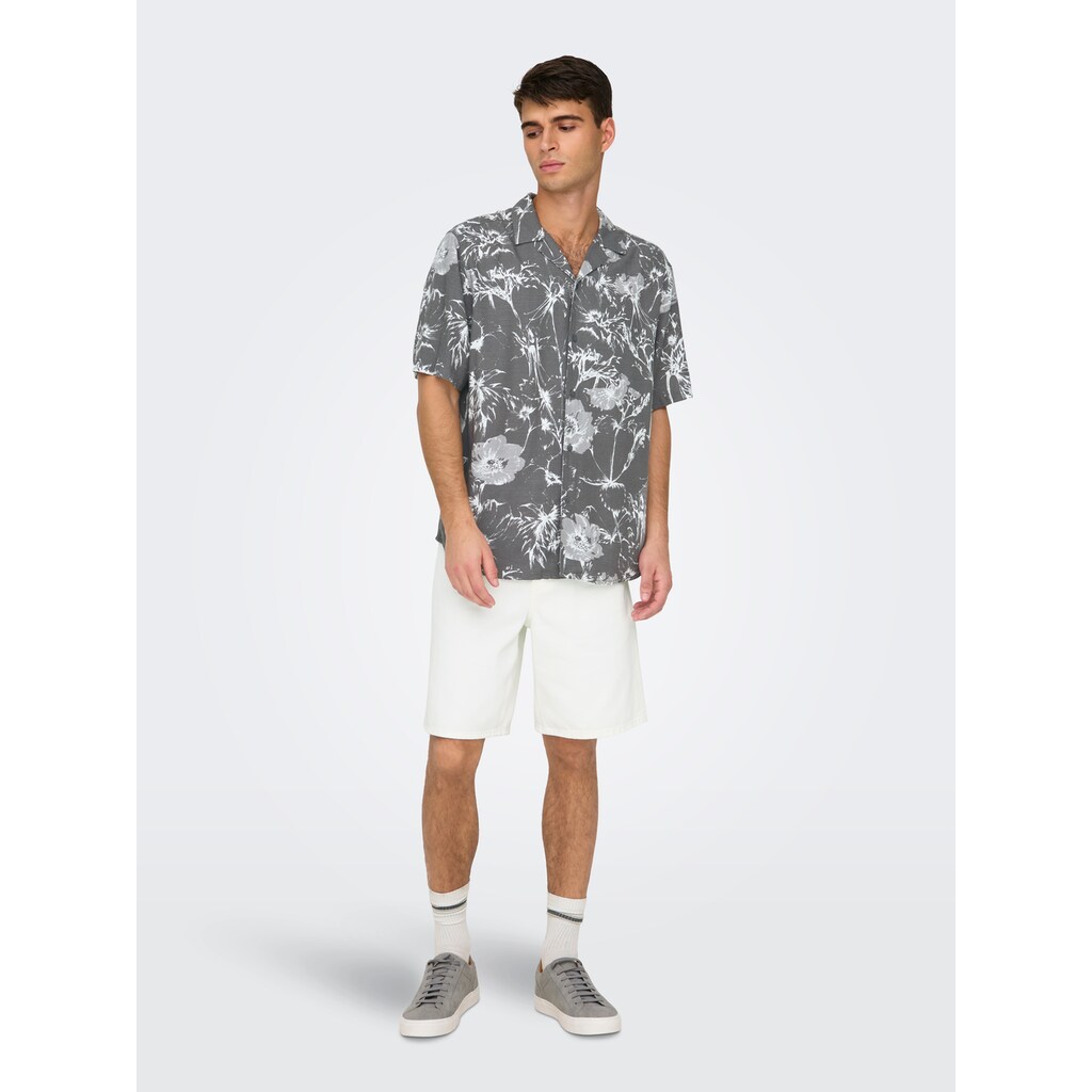 ONLY & SONS Shorts »ONSFADE LOOSE WHITE 1662 PIM DNM SHORTS«