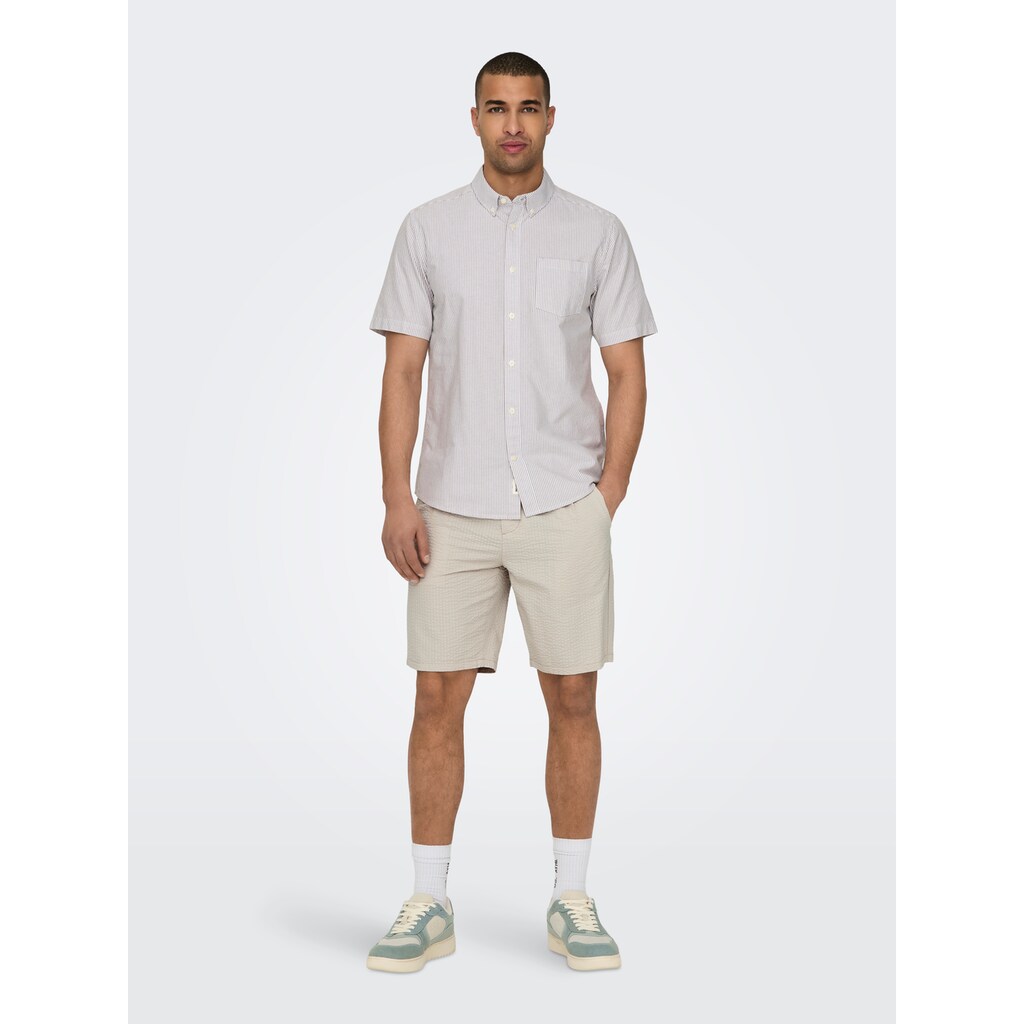 ONLY & SONS Shorts »ONSLEO LIFE 0009 SEERSUCKER SHORTS NOOS«