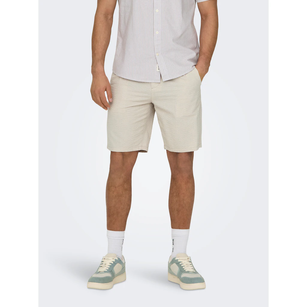 ONLY & SONS Shorts »ONSLEO LIFE 0009 SEERSUCKER SHORTS NOOS«