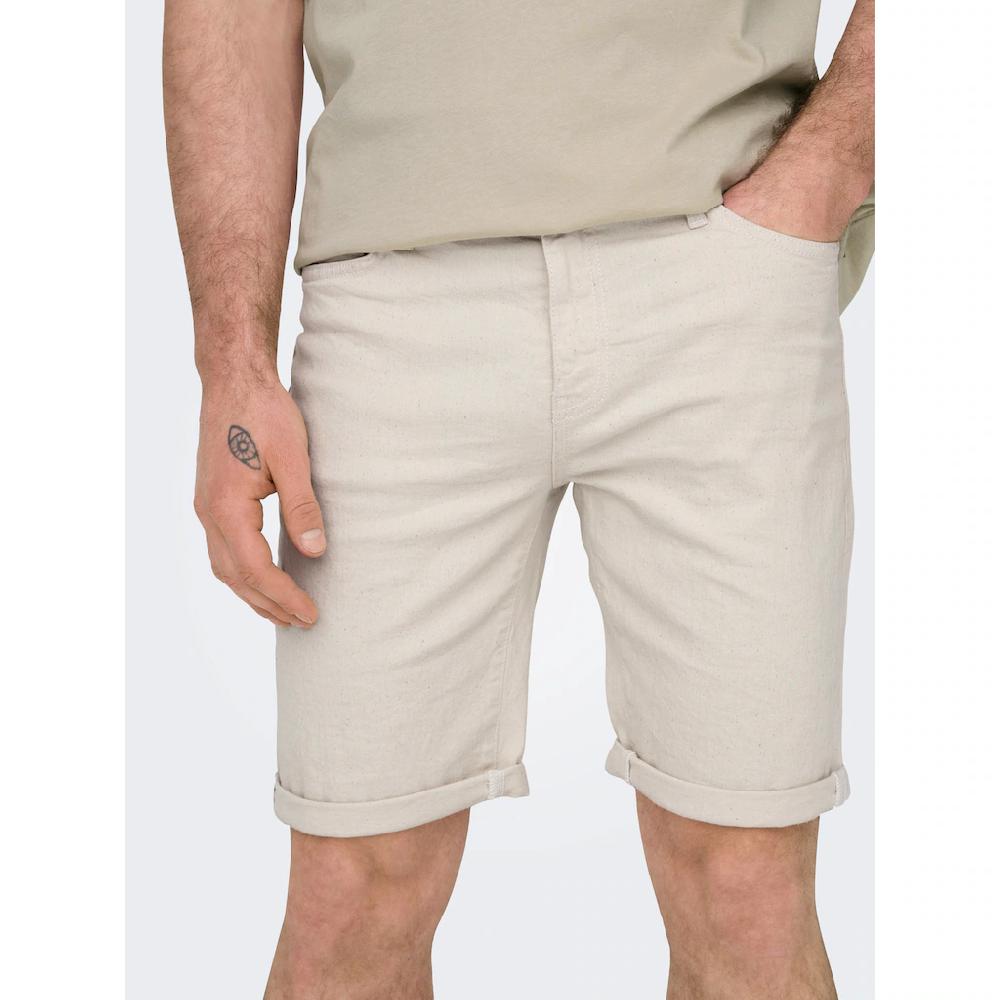 ONLY & SONS Shorts »ONSPLY ECRU 9296 AZG DNM SHORTS«