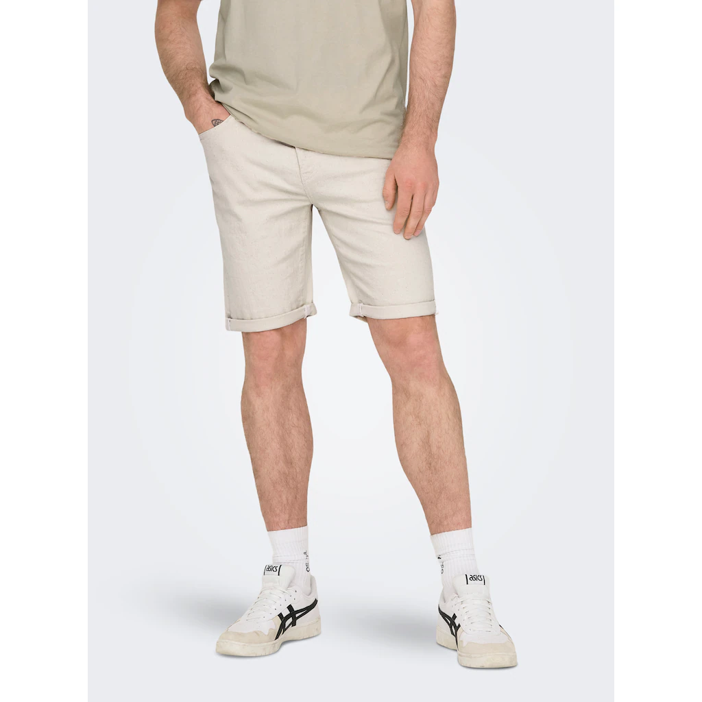 ONLY & SONS Shorts »ONSPLY ECRU 9296 AZG DNM SHORTS«