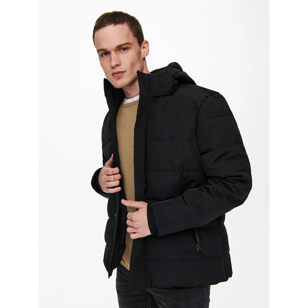 ONLY & SONS Steppjacke »ONSCAYSON PUFFA OTW NOOS« Mit Kapuze ▷ Kaufen