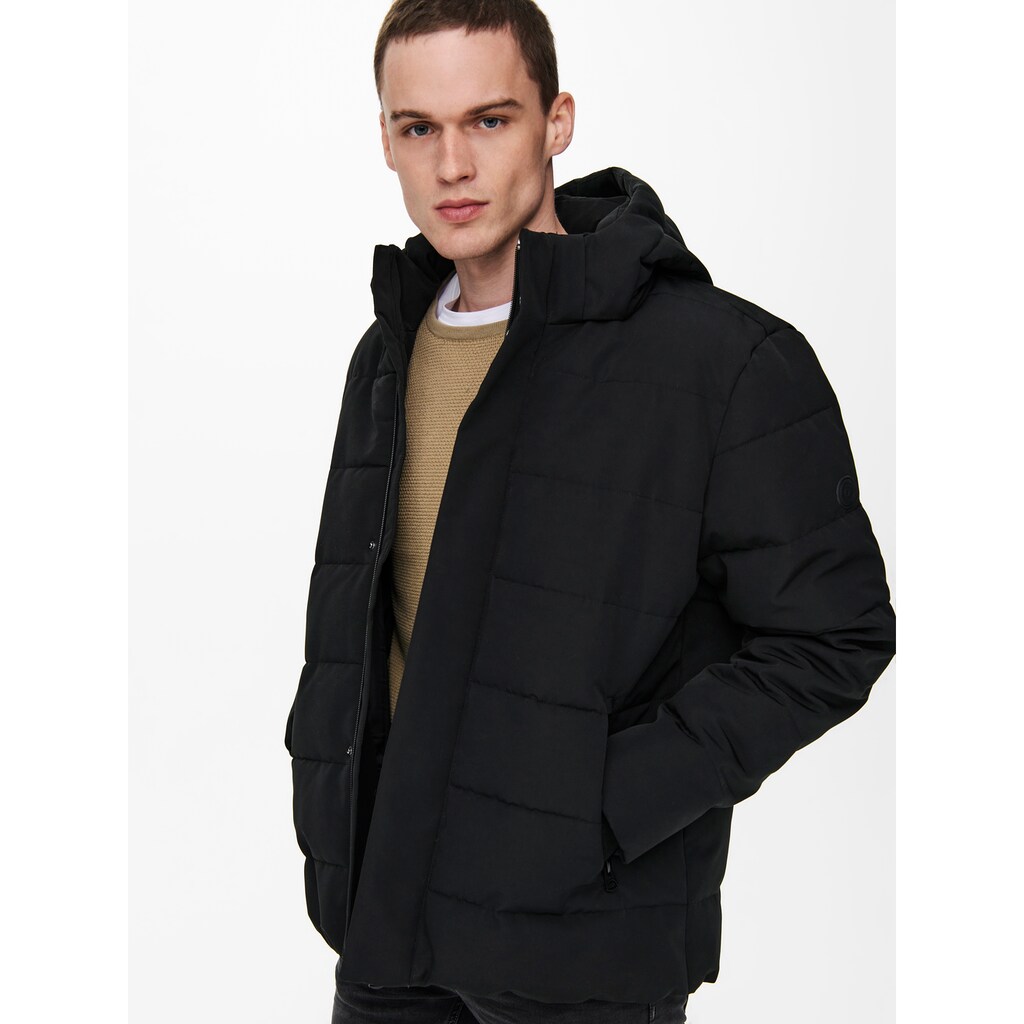 ONLY & SONS Steppjacke »ONSCAYSON PUFFA OTW NOOS« Mit Kapuze ▷ Kaufen