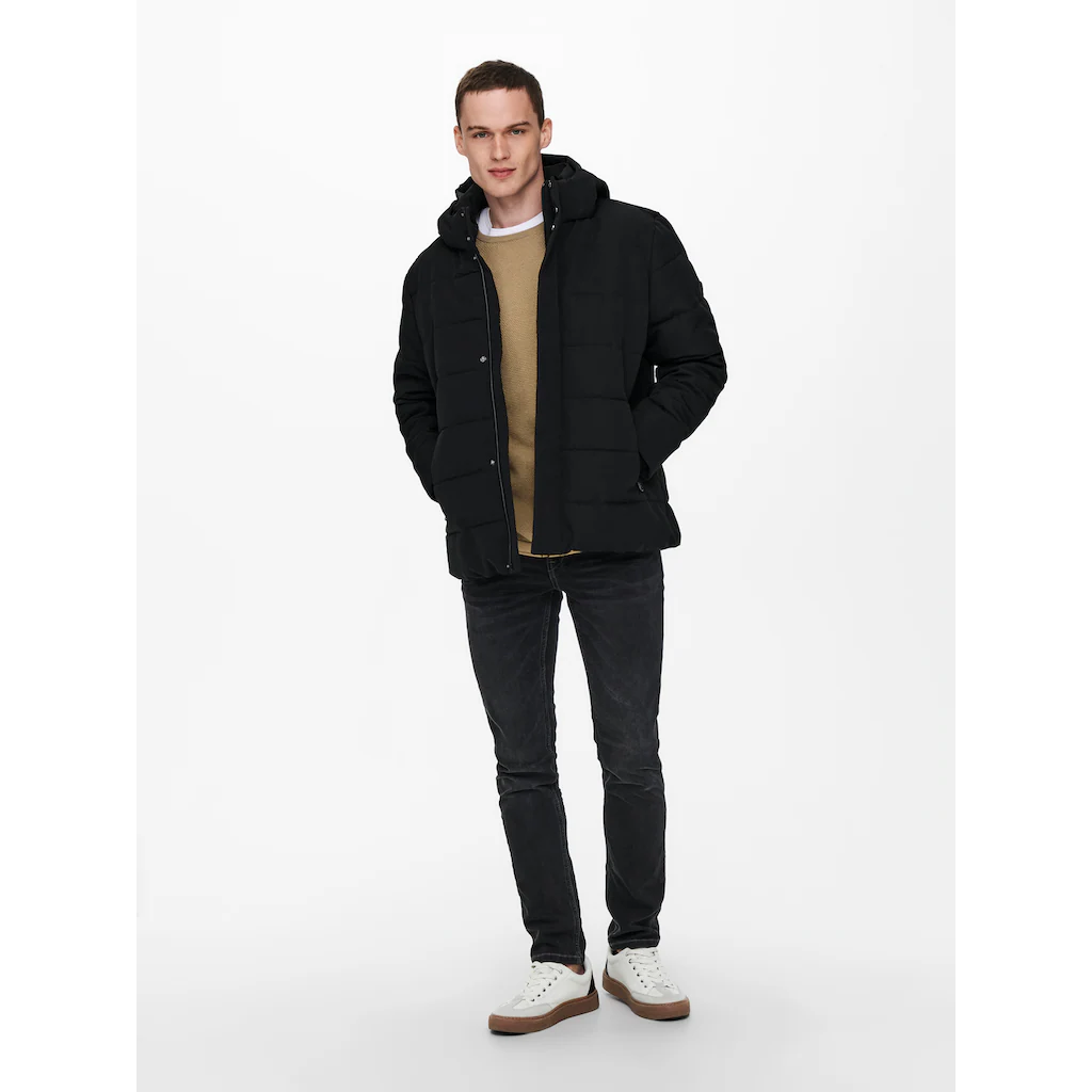 ONLY & SONS Steppjacke »ONSCAYSON PUFFA OTW NOOS« Mit Kapuze ▷ Kaufen