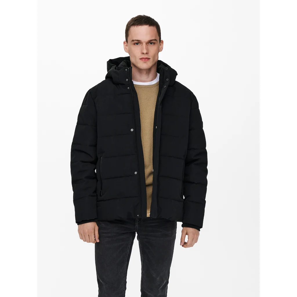 ONLY & SONS Steppjacke »ONSCAYSON PUFFA OTW NOOS« mit Kapuze ▷ kaufen