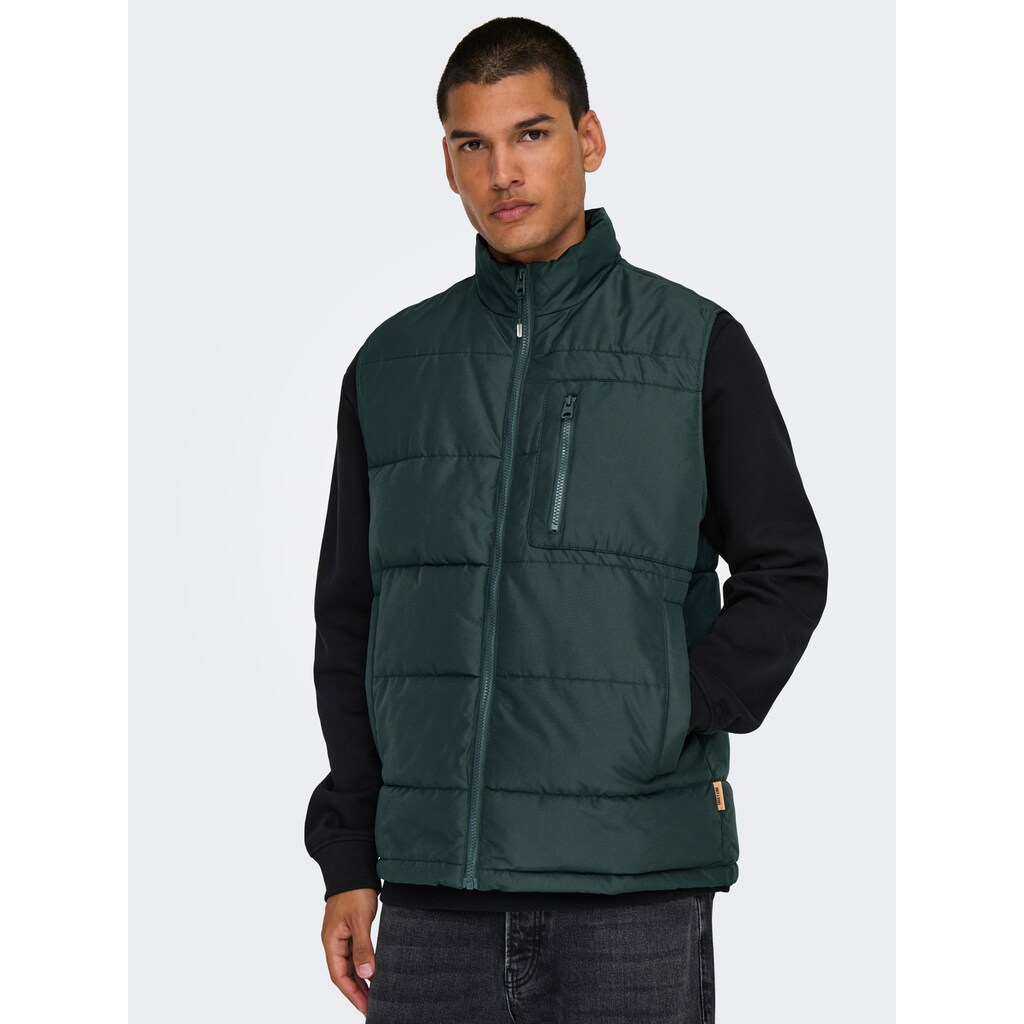 ONLY & SONS Steppweste »ONSJAKE QUILTED VEST OTW« ▷ Kaufen