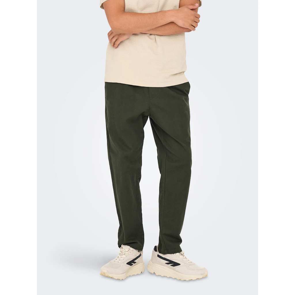 ONLY & SONS Stoffhose »ONSLINUS CROP 0007 COT LIN PNT NOOS« Mit Leinen