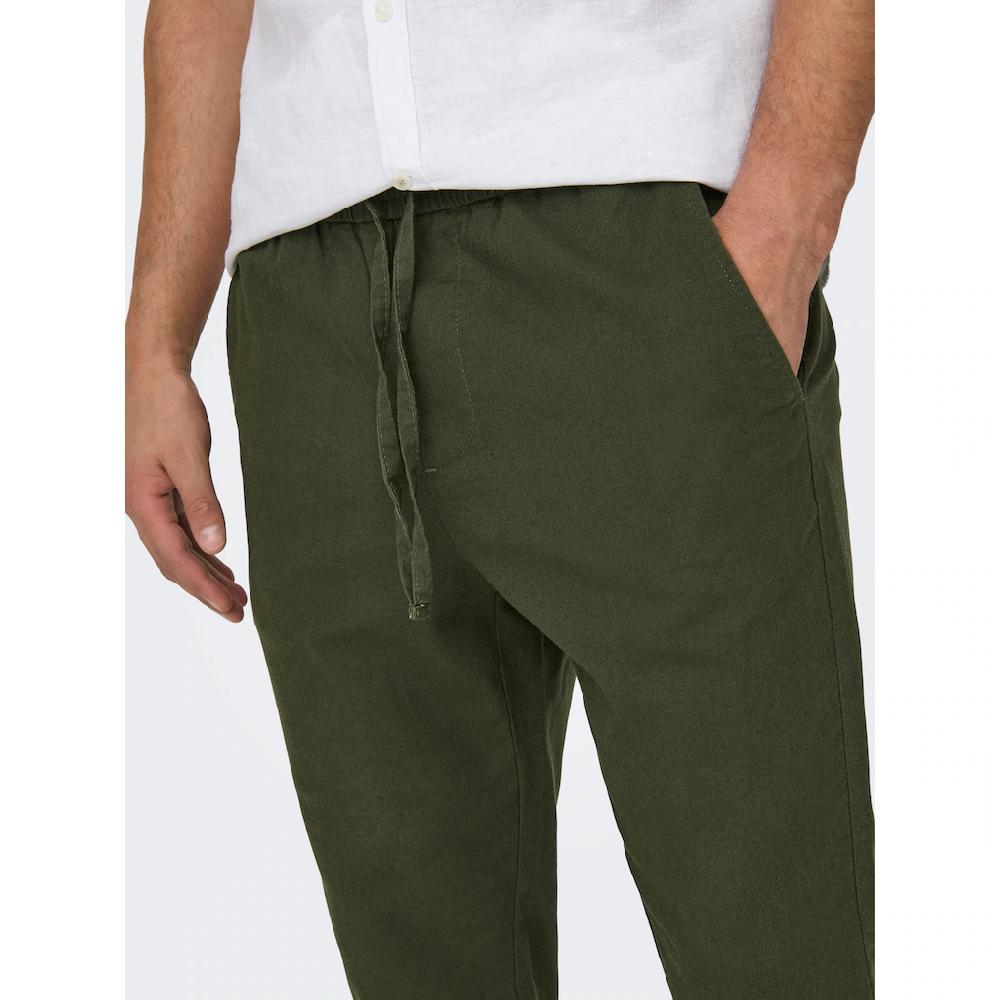 ONLY & SONS Stoffhose »ONSLINUS CROP 0007 COT LIN PNT NOOS« Mit Leinen