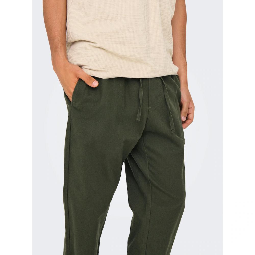 ONLY & SONS Stoffhose »ONSLINUS CROP 0007 COT LIN PNT NOOS« Mit Leinen