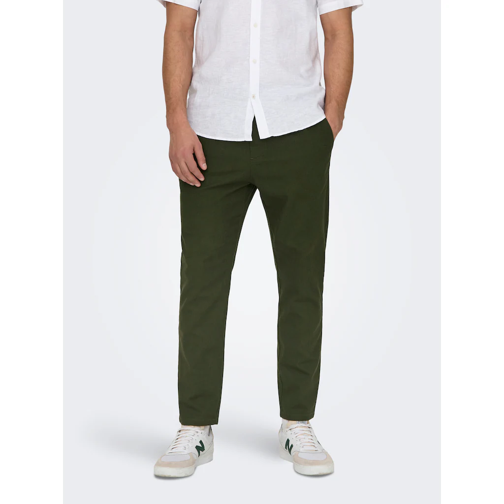 ONLY & SONS Stoffhose »ONSLINUS CROP 0007 COT LIN PNT NOOS« mit Leinen
