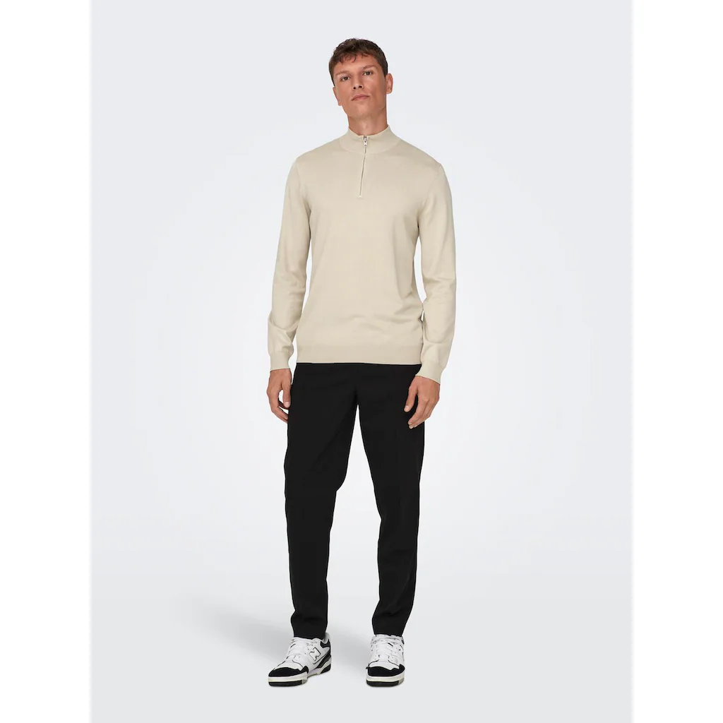 ONLY & SONS Strickpullover »ONSWYLER LIFE REG 14 HALF ZIP KNIT NOOS« ▷ Bestellen