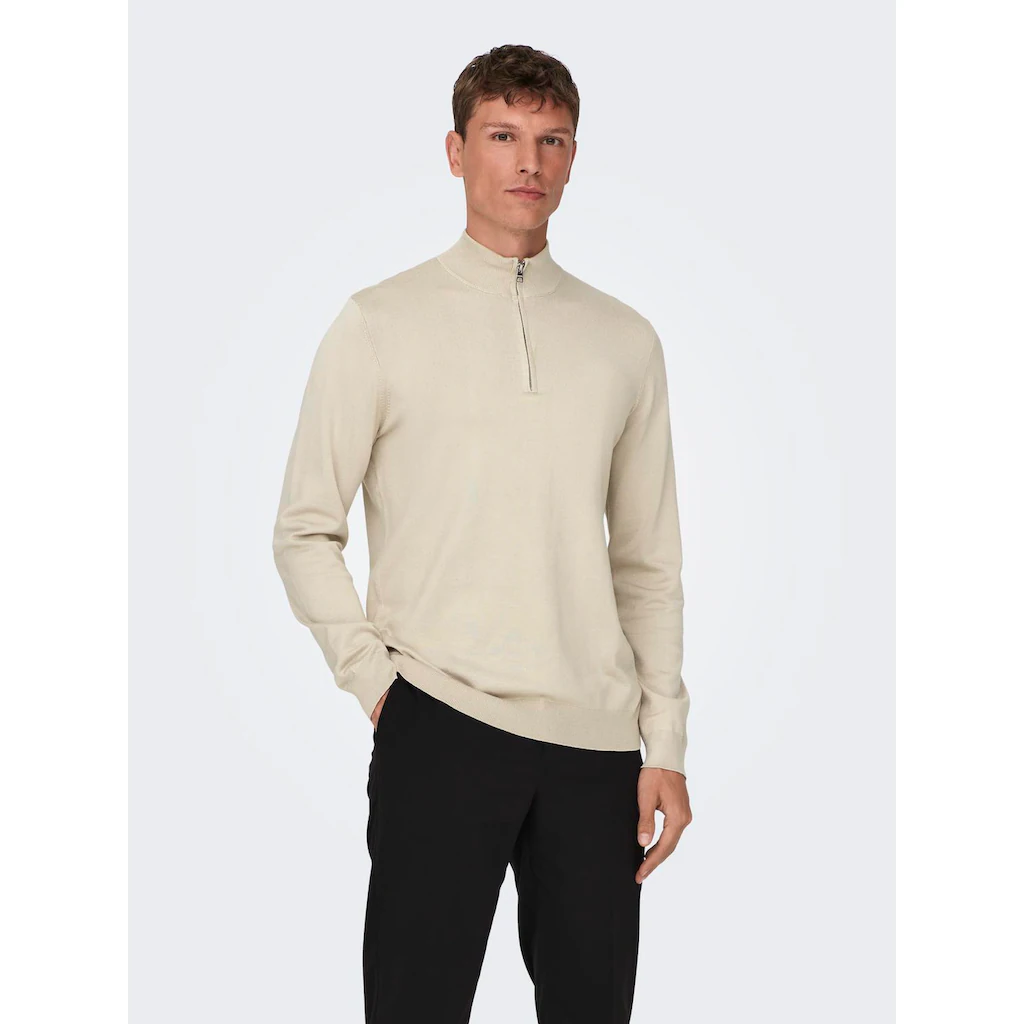ONLY & SONS Strickpullover »ONSWYLER LIFE REG 14 HALF ZIP KNIT NOOS« ▷ bestellen