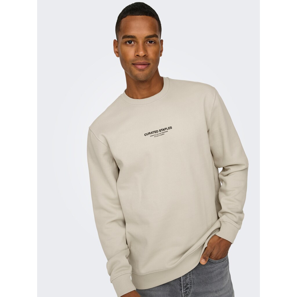 ONLY & SONS Sweatshirt »ONSCURATED REG CREW NECK SWEAT« ▷ Für