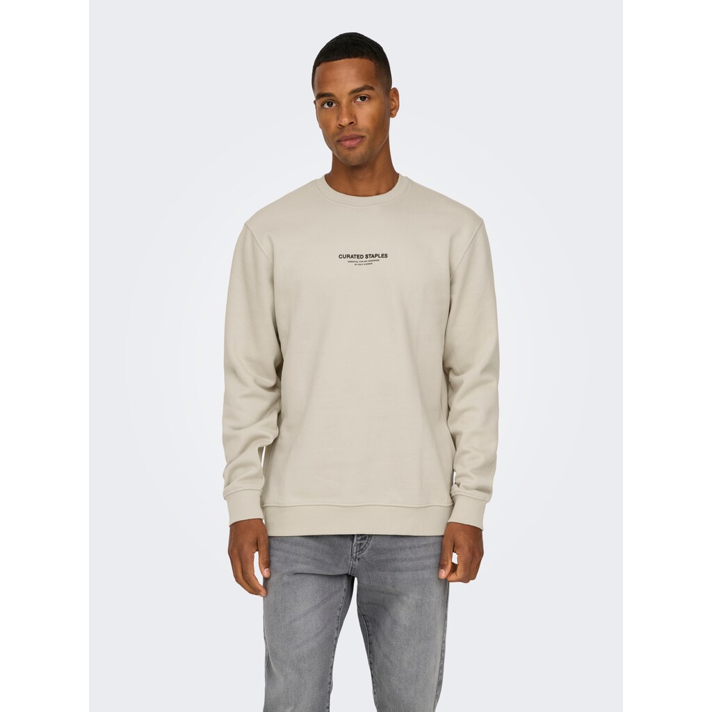 ONLY & SONS Sweatshirt »ONSCURATED REG CREW NECK SWEAT« ▷ für