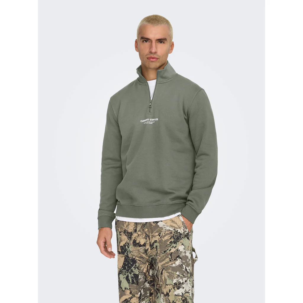 ONLY & SONS Sweatshirt »ONSCURATED REG HALF ZIP SWEAT« ▷ bestellen