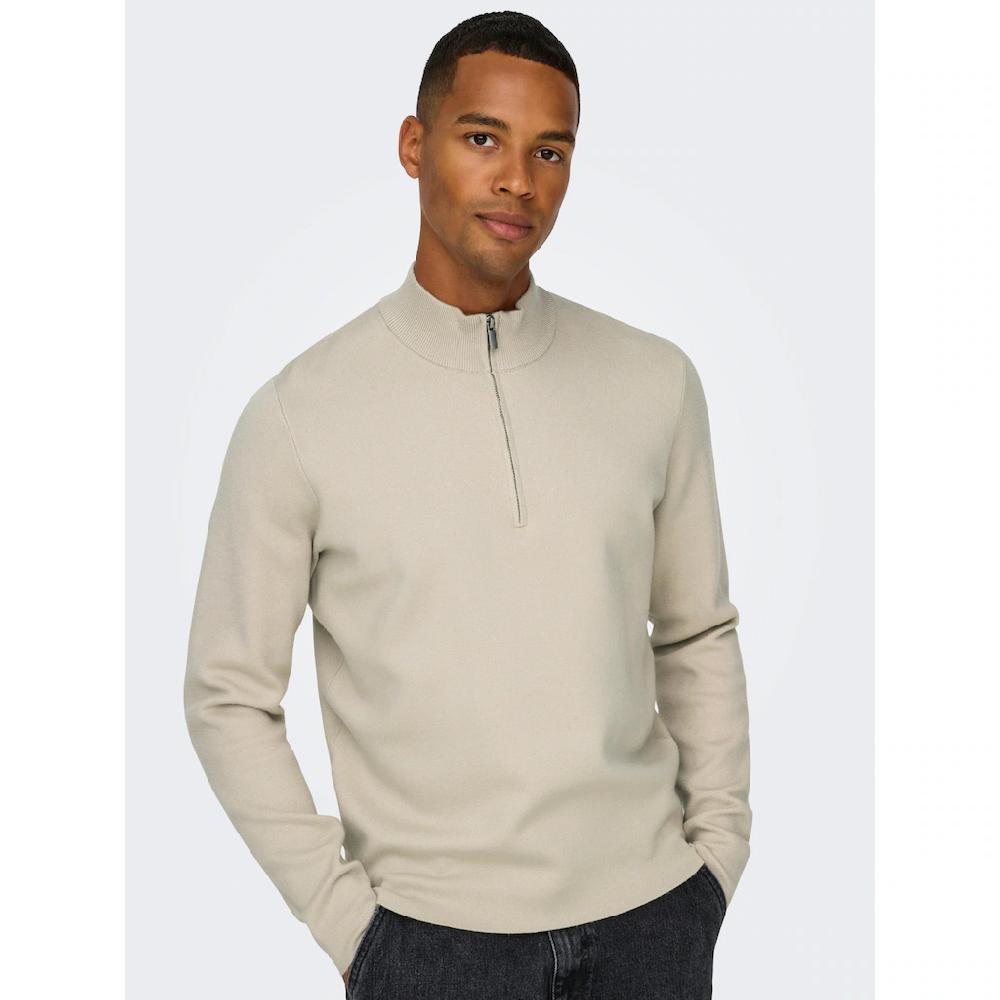 ONLY & SONS Troyer »ONSCOOPER REG 12 HALF ZIP HIGH NECK KNIT« ▷ Für