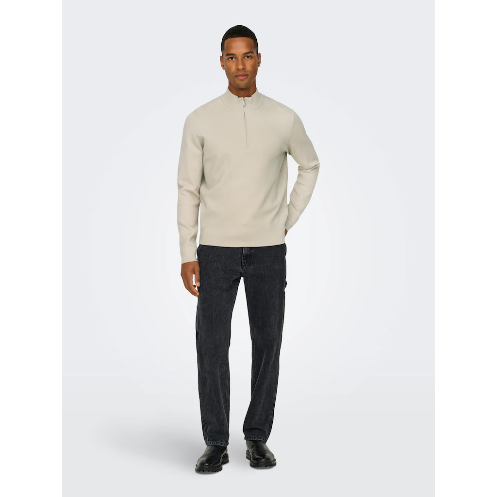 ONLY & SONS Troyer »ONSCOOPER REG 12 HALF ZIP HIGH NECK KNIT« ▷ Für