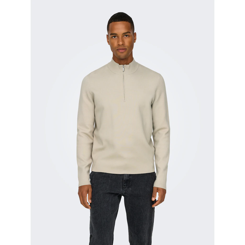 ONLY & SONS Troyer »ONSCOOPER REG 12 HALF ZIP HIGH NECK KNIT« ▷ für