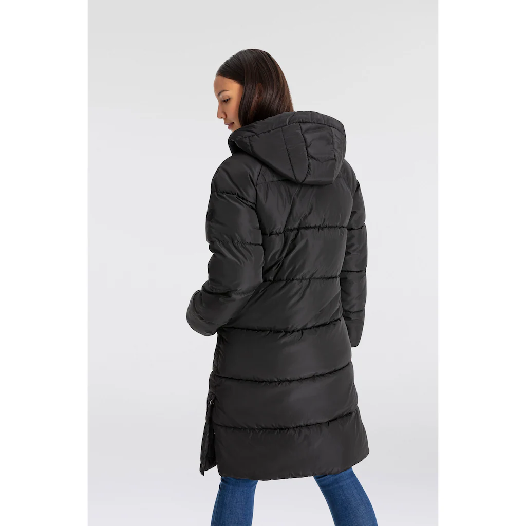 ONLY Steppmantel »ONLAMAND LONG PUFFER COAT CS OTW« Mit Kapuze Und Praktischem 2-Wege Reißverschluss