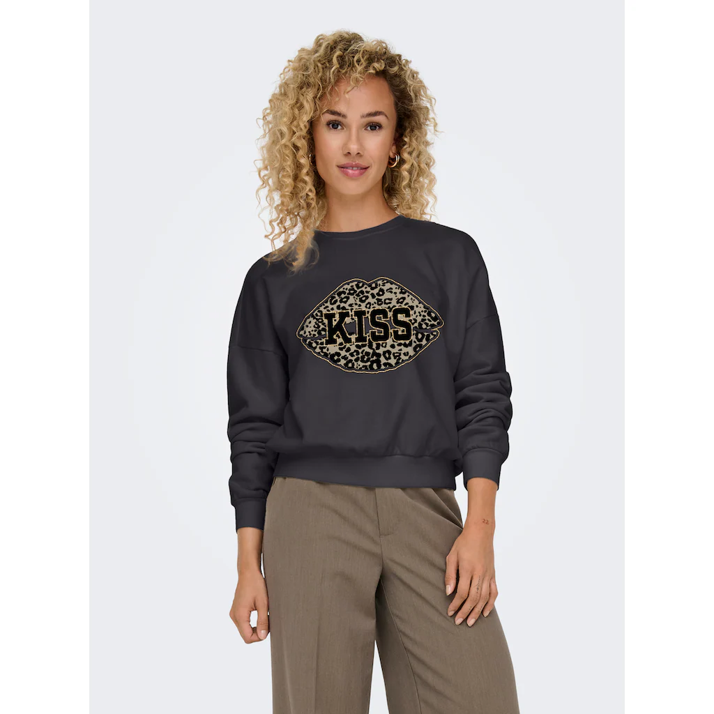 ONLY Sweatshirt »ONLLAUREN L/S LEO O-NECK CC SWT«