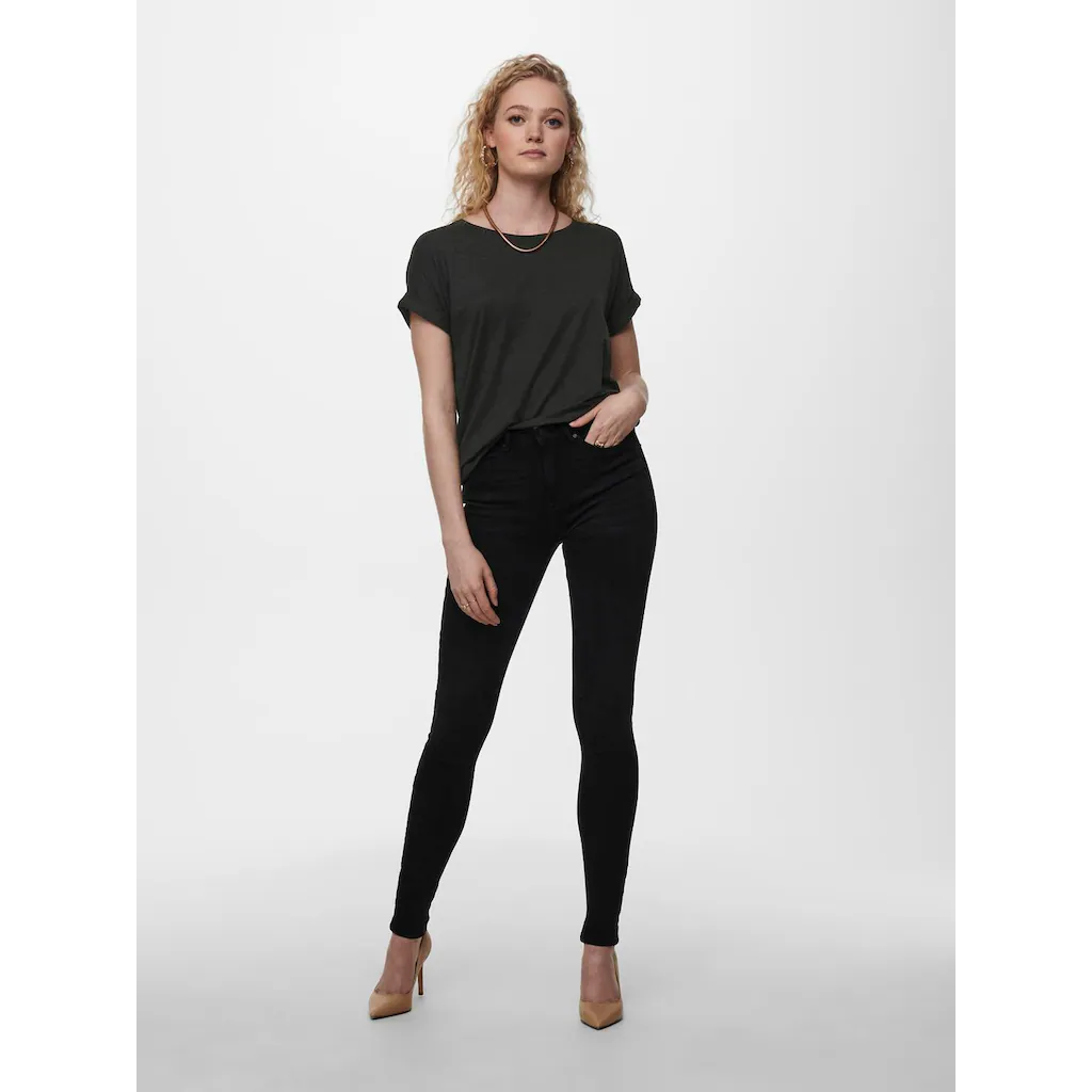 ONLY T-Shirt »ONLMOSTER S/S O-NECK TOP NOOS JRS« Mit Aufschlag Am Arm