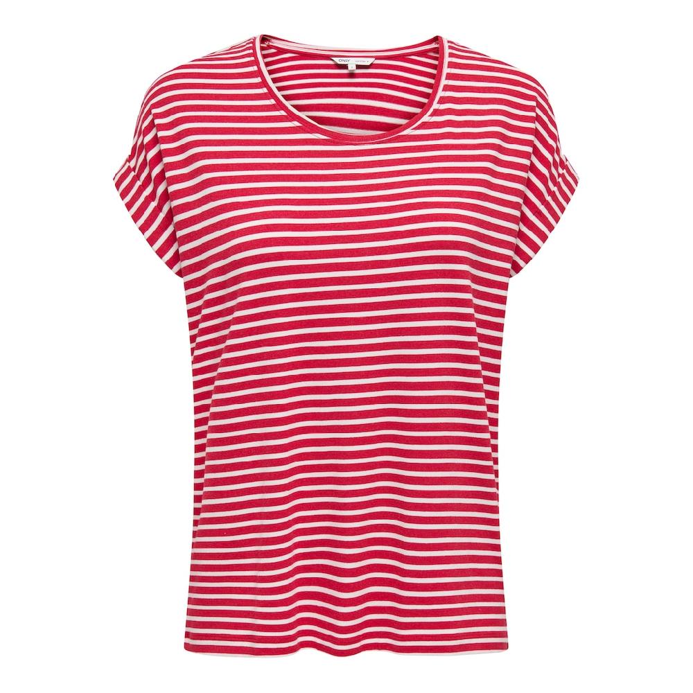 ONLY T-Shirt »ONLMOSTER STRIPE S/S O-NECK TOP JRS NOOS« Mit Aufschlag Am Arm