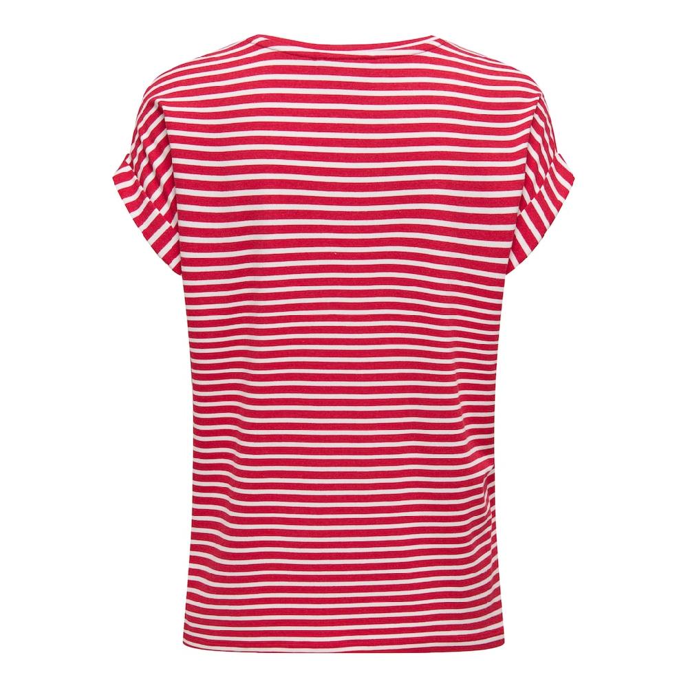 ONLY T-Shirt »ONLMOSTER STRIPE S/S O-NECK TOP JRS NOOS« Mit Aufschlag Am Arm