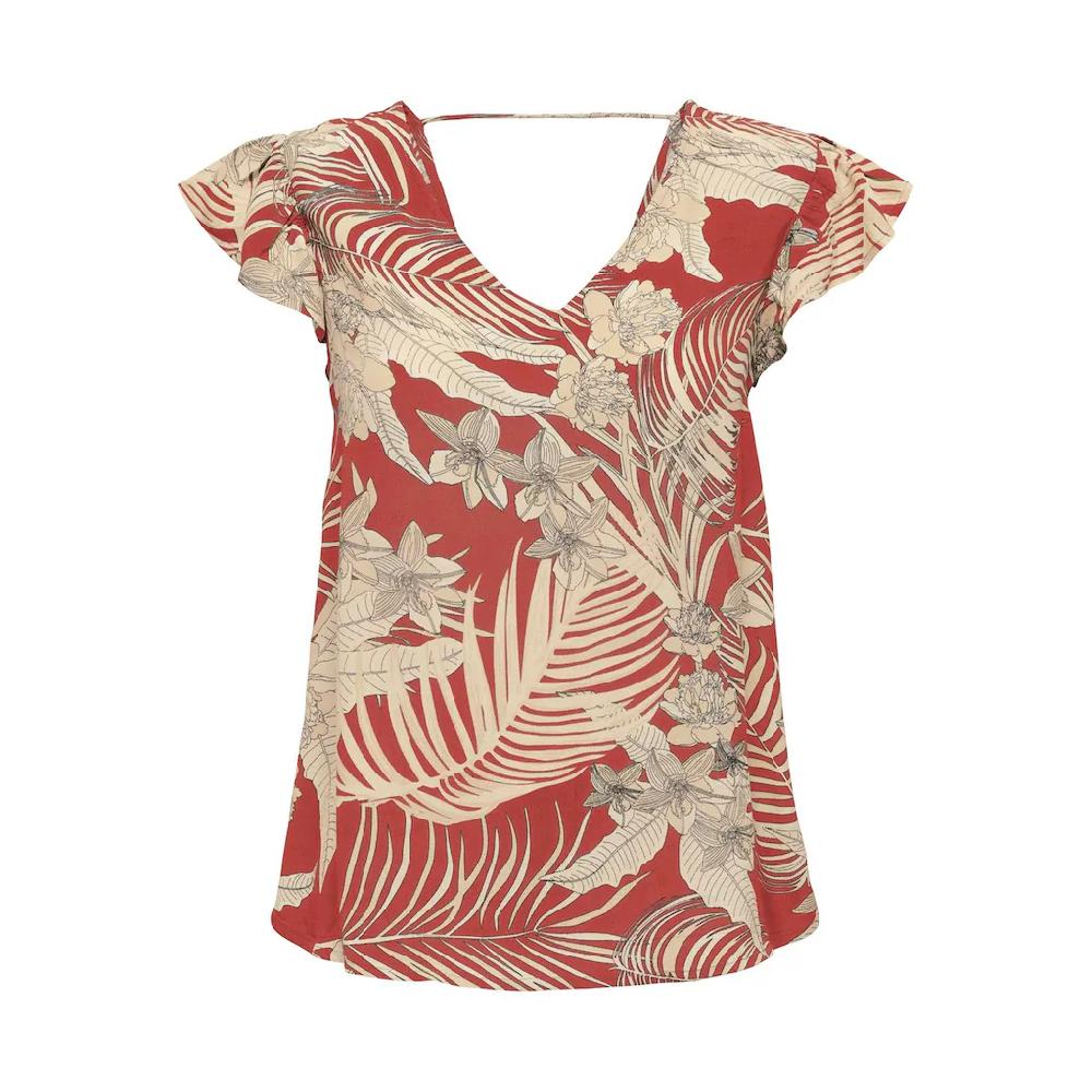 ONLY V-Shirt »ONLPALINA LIFE SS V-NECK TOP PTM«
