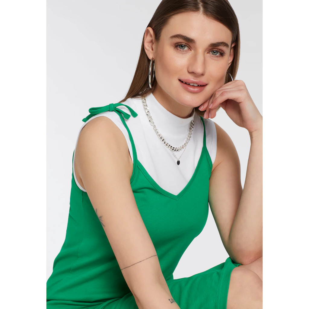 OTTO Products Jerseykleid »GOTS Zertifiziert -CIRCULAR COLLECTION« In Midi-Länge Elegant Aus 100% Baumwolle Mit Spaghettiträgern