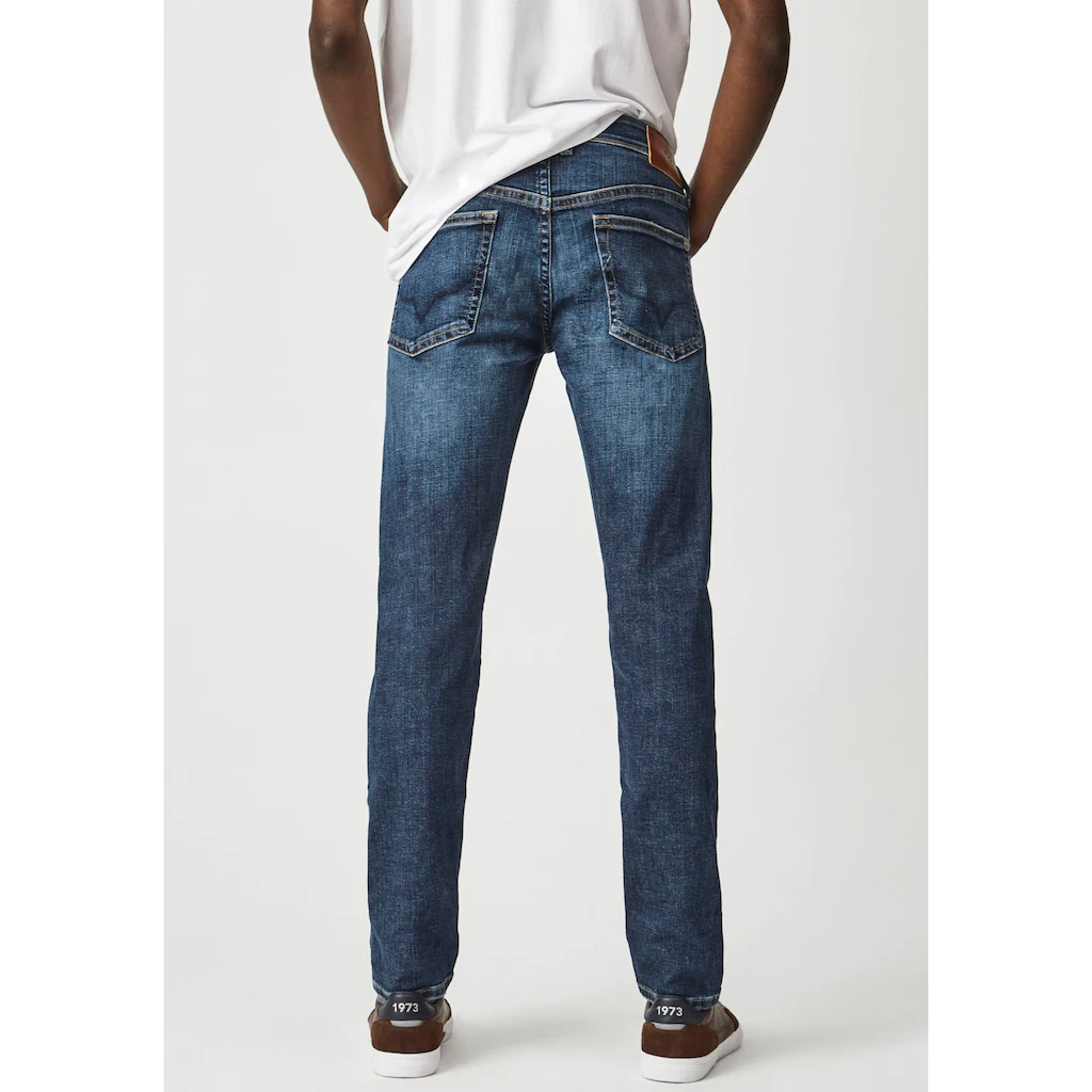 Pepe Jeans Slim-fit-Jeans »HATCH« Knöpfe Mit Logoprägung