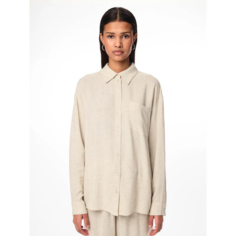 pieces Hemdbluse »PCPIA LS LOOSE SHIRT WVN NOOS«