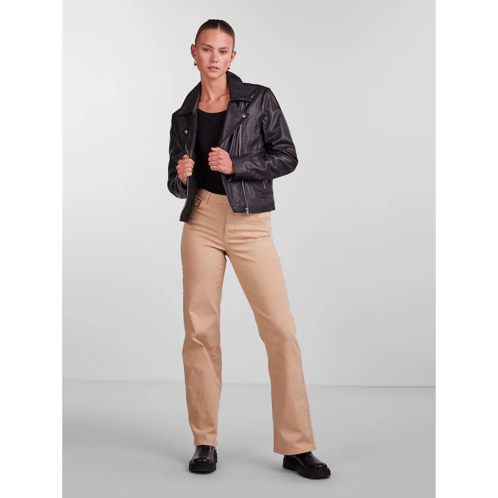 Pieces Lederjacke »PCSUSSE LEATHER JACKET NOOS« Aus Weichem Lammleder