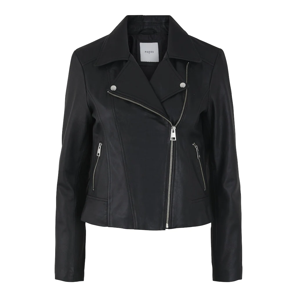 Pieces Lederjacke »PCSUSSE LEATHER JACKET NOOS« Aus Weichem Lammleder