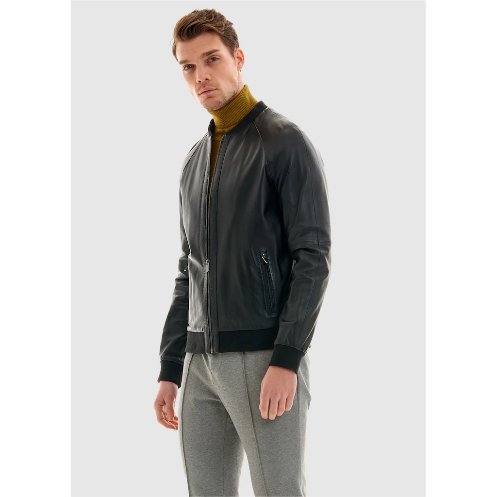 Pierre Cardin Lederjacke Im Bomber-Look ▷ Bestellen