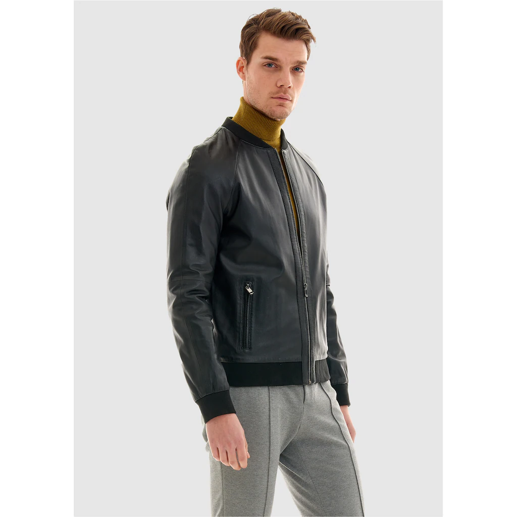 Pierre Cardin Lederjacke Im Bomber-Look ▷ Bestellen