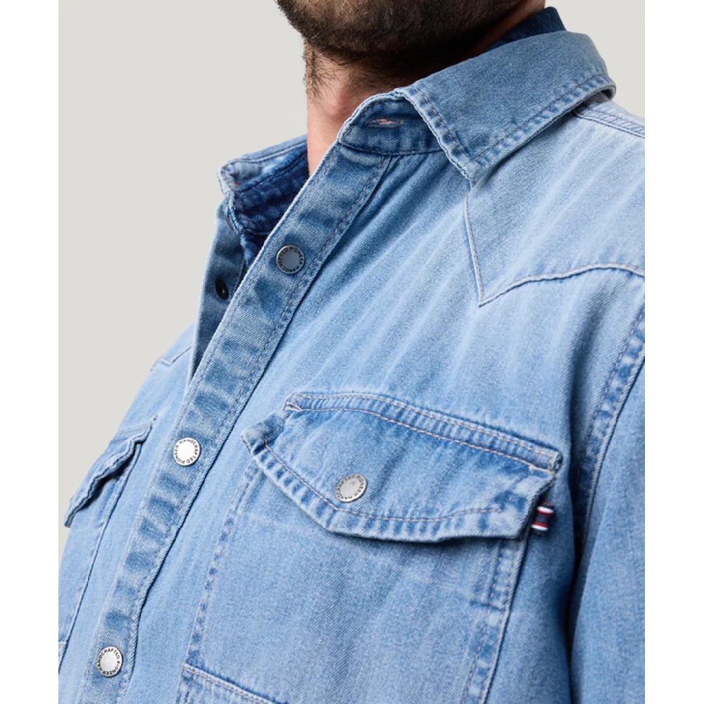 Pioneer Authentic Jeans Jeanshemd Mit Brusttaschen In Blauer Waschung ▷ Bestellen