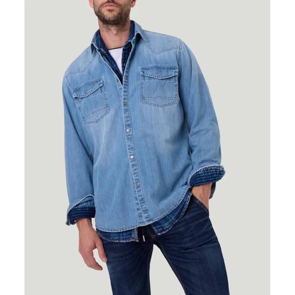 Pioneer Authentic Jeans Jeanshemd mit Brusttaschen in blauer Waschung ▷ bestellen