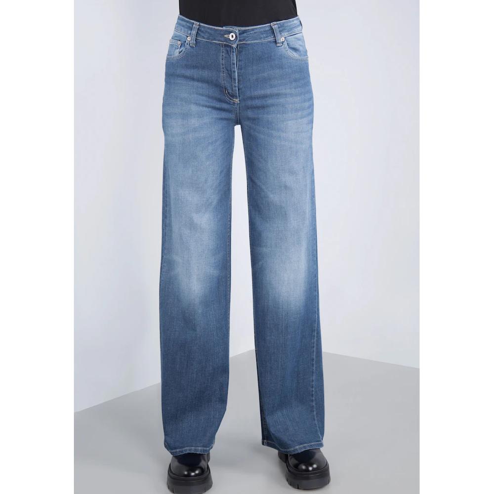 Please Jeans 5-Pocket-Jeans Mit Weitem Bein