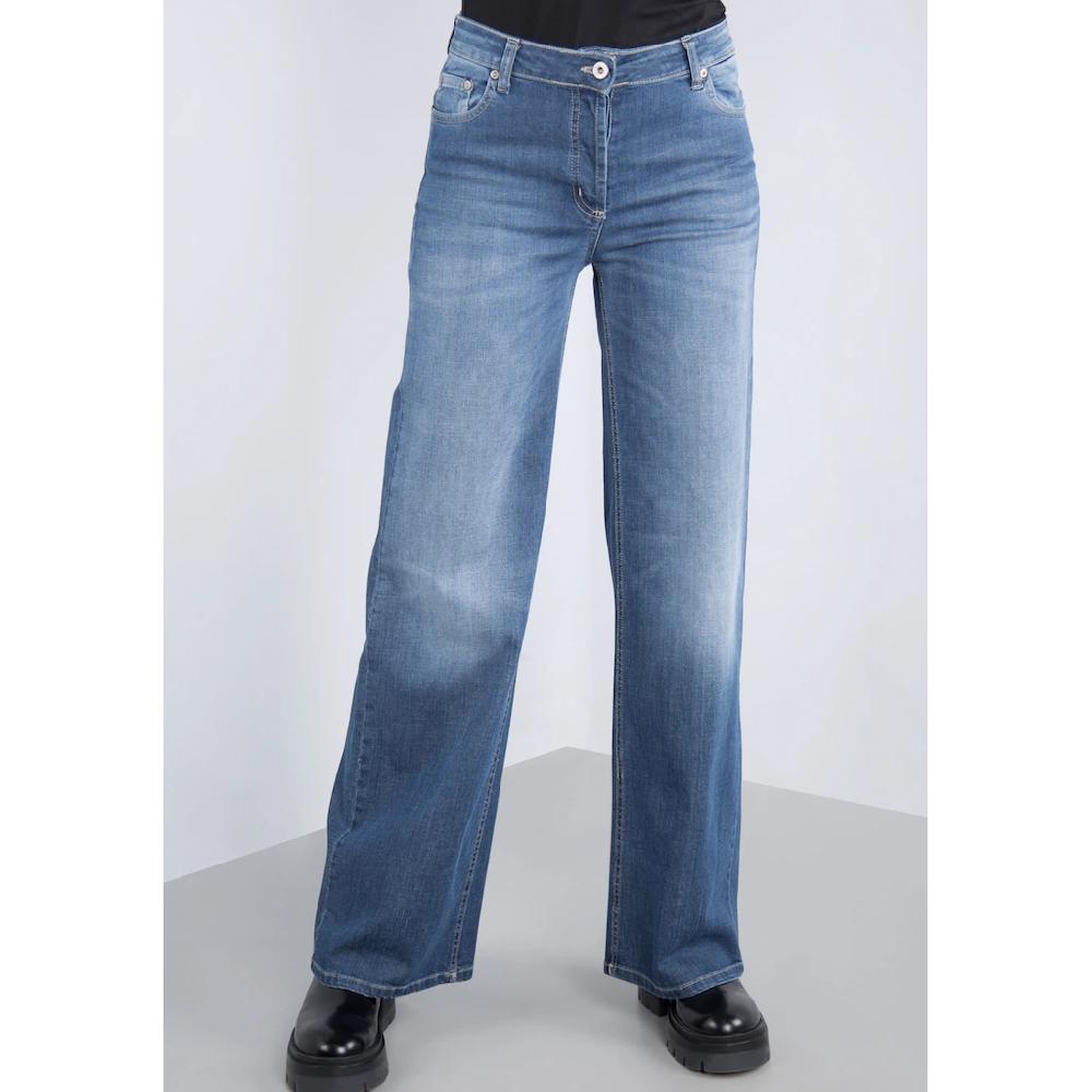 Please Jeans 5-Pocket-Jeans mit weitem Bein