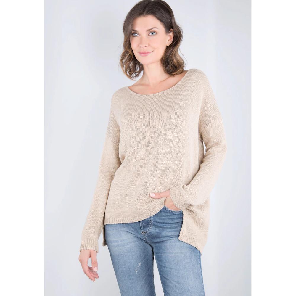 Please Jeans Rundhalspullover »PL-M49« In Schöner Melange-Optik One Size