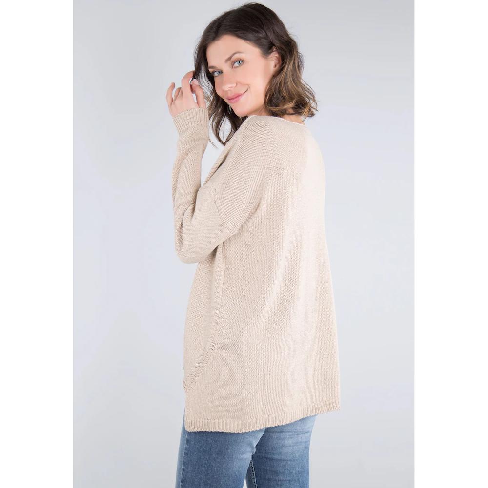 Please Jeans Rundhalspullover »PL-M49« In Schöner Melange-Optik One Size